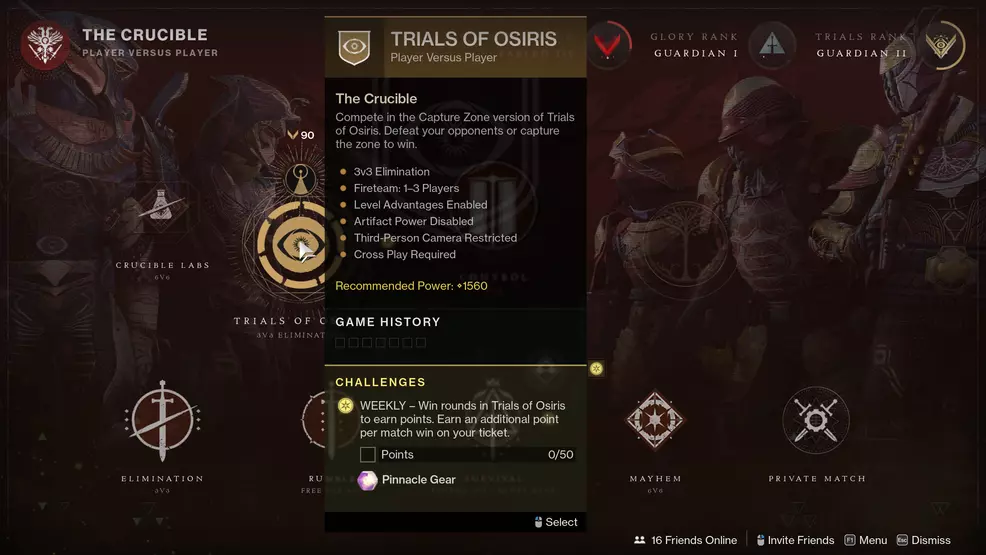 Trials of Osiris Map Destiny 2