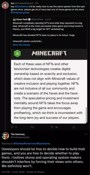 Tim Sweeney Claims Egs Definitely Won T Ban Nfts Shacknews Tim Sweeney Claims Egs Definitely Won T Ban Nfts Shacknews