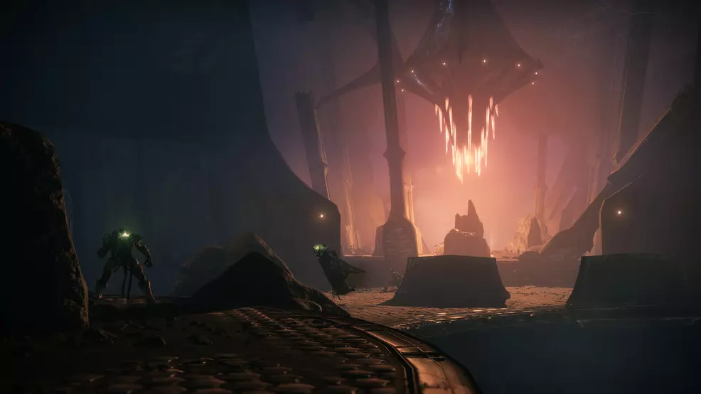 Image shows a Hive cavern below the Moon Image shows a Hive cavern below the Moon