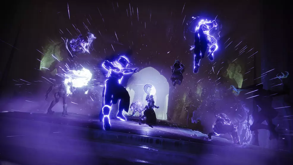 Image shows Guardians casting Supers at Hive