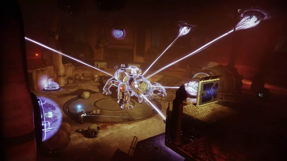 An image showing the Spider Tank encounter from the Ketchcrash activity in Destiny 2: Season of Plunder