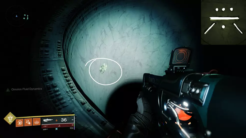 Image shows the fifth Oryx extra chest symbol in Golgoroth's maze