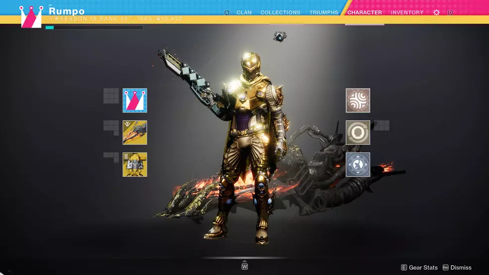 An image showing the Newtonian Acceleration Crew emblem equipped on a player in Destiny 2