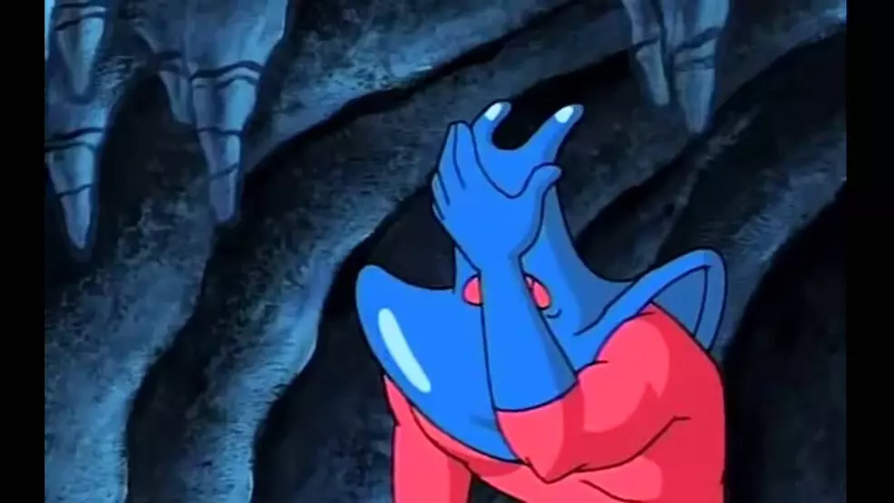 Man Ray from Spongebob Squarepants facepalming