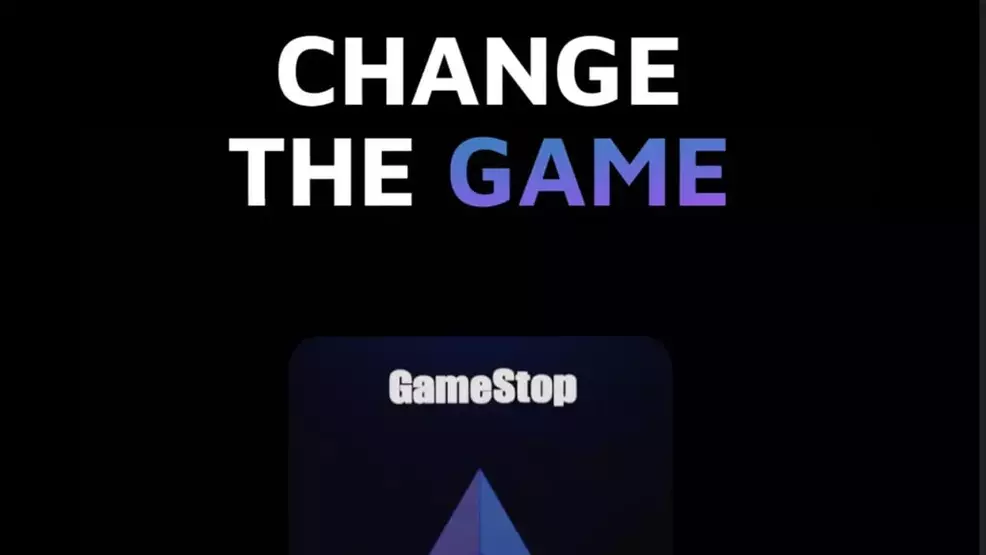 An image from GameStop's NFT site that reads "change the game"