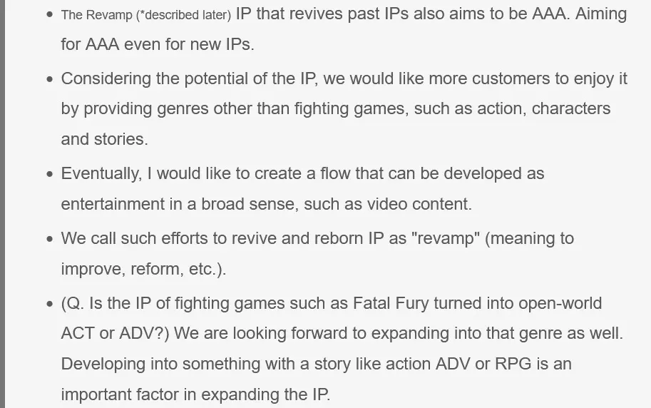 A translated transcript of comments from SNK President Kenji Matsubara's interview with Famitsu