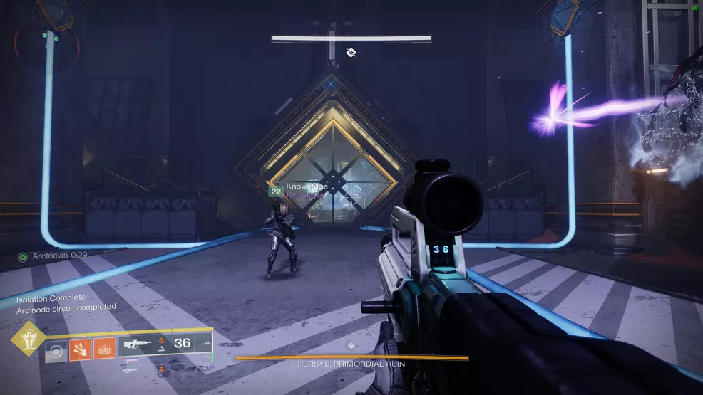 The main door in the Persys fight in Spire of the Watcher