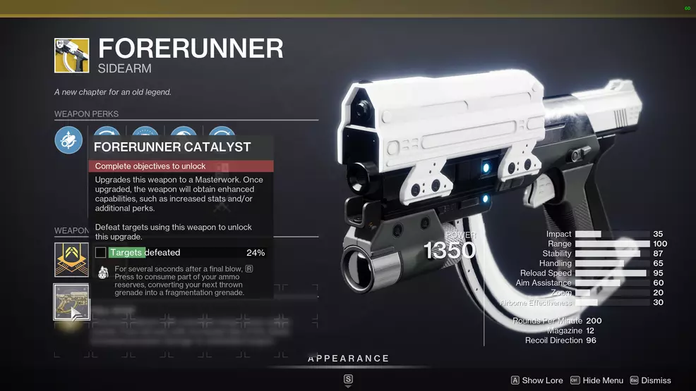 Forerunner with the Exotic catalyst