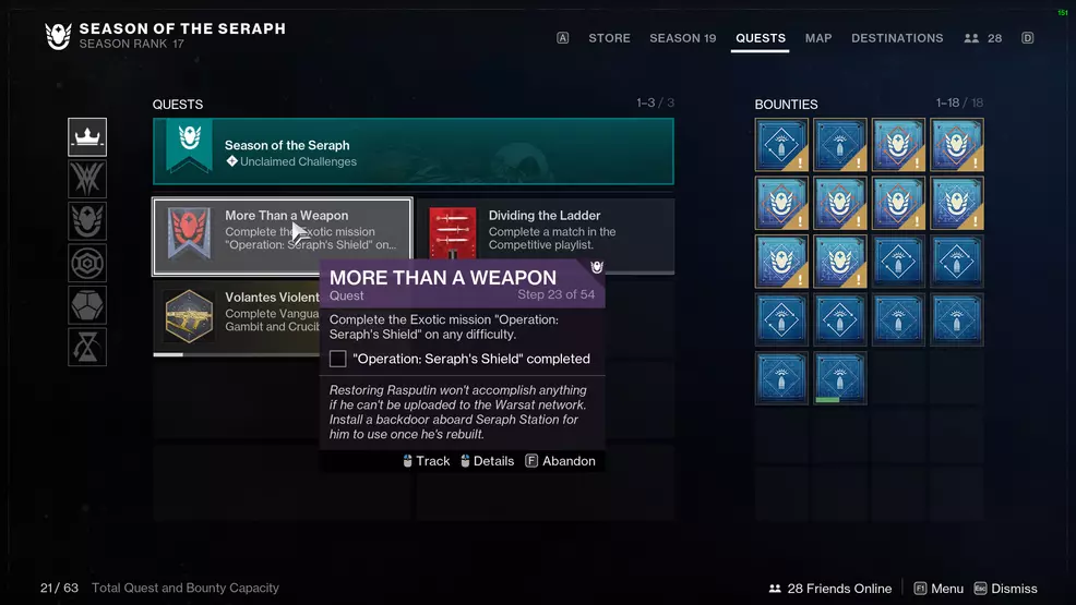 Step 23 for the More Than A Weapon questline in Destiny 2