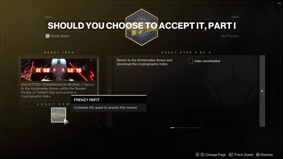 Should You Choose to Accept It, Part 1 quest