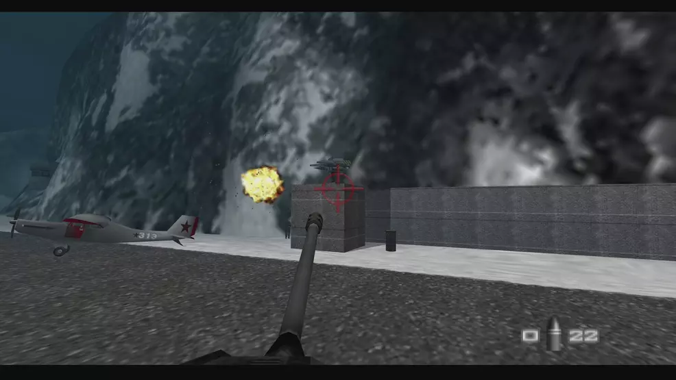 A missile battery on a building by a plane