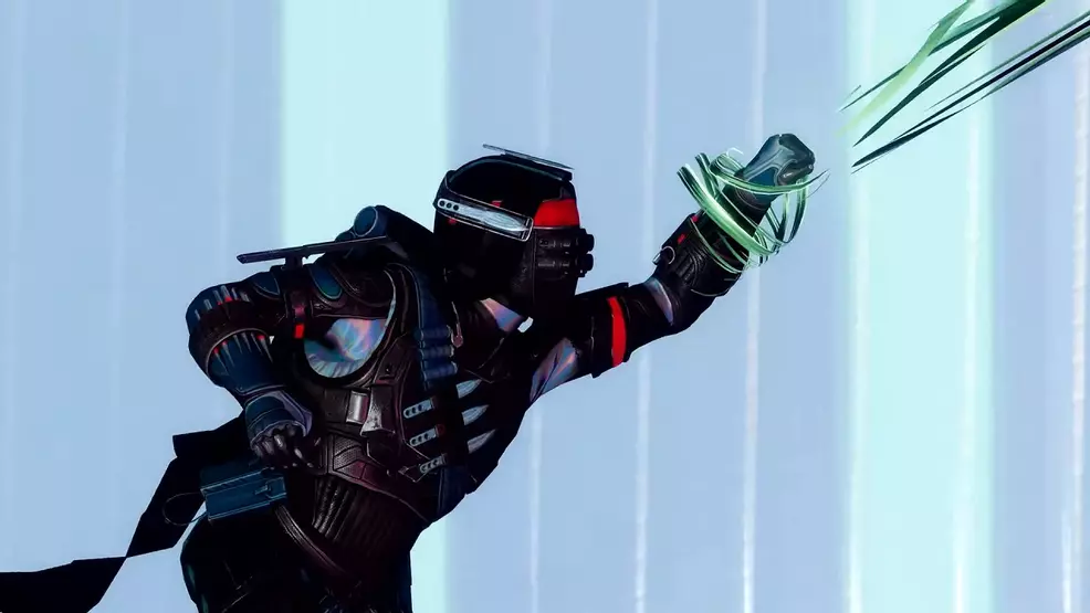 Destiny 2 Strand promo image of a Guardian swinging around with Strand powers.