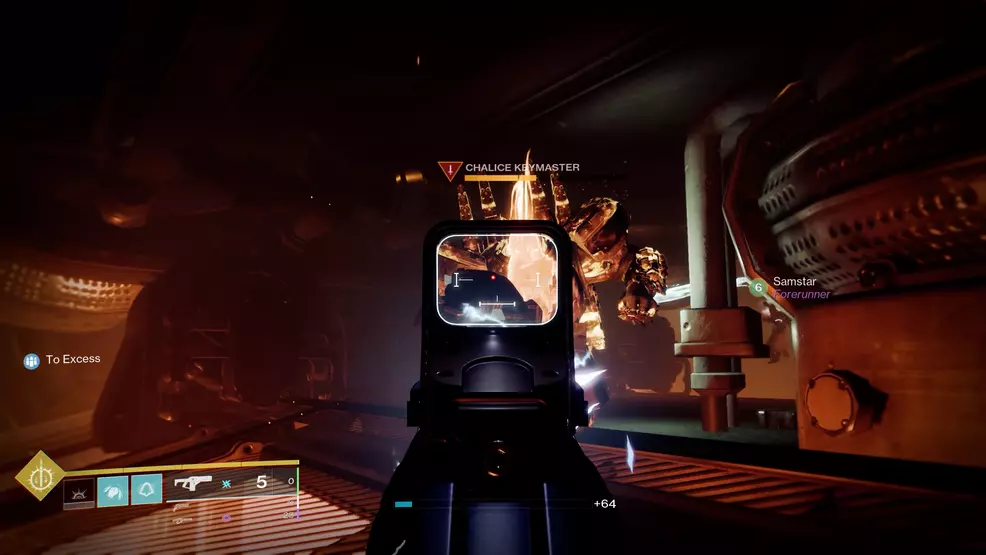 An image showing the Chalice Keymaster in the First Contact mission from Destiny 2: Lightfall