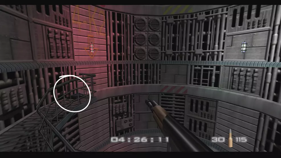 Armor on a catwalk in Silo