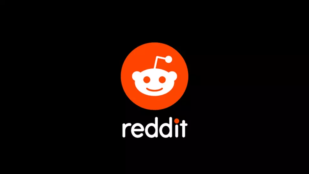 Reddit logo and icon on a black background