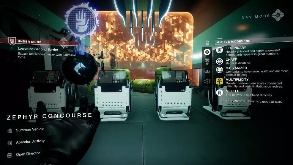 Player must shoot the exploding barrels to lower the second barrier in Under Siege