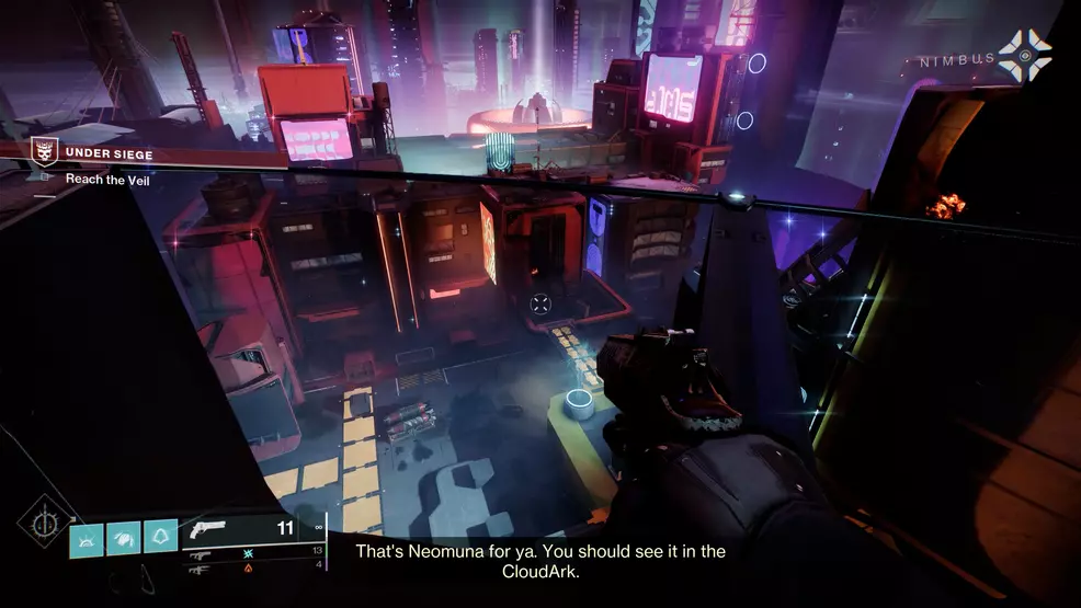 An image showing the beginning of the Under Siege mission from Destiny 2: Lightfall