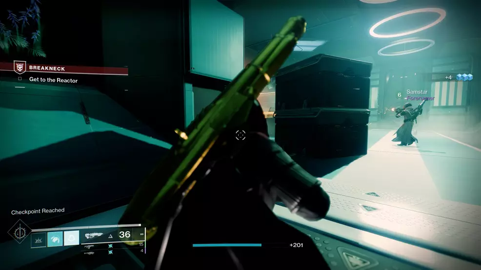An image showing the current objective in the Breakneck mission from Destiny 2: Lightfall