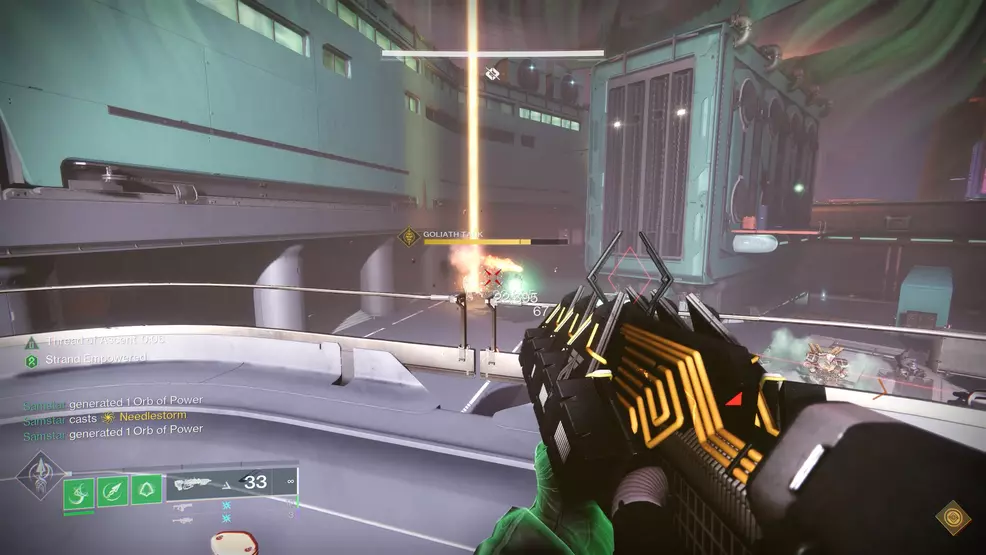 Destroying a tank with an Orbital Strike in Destiny 2