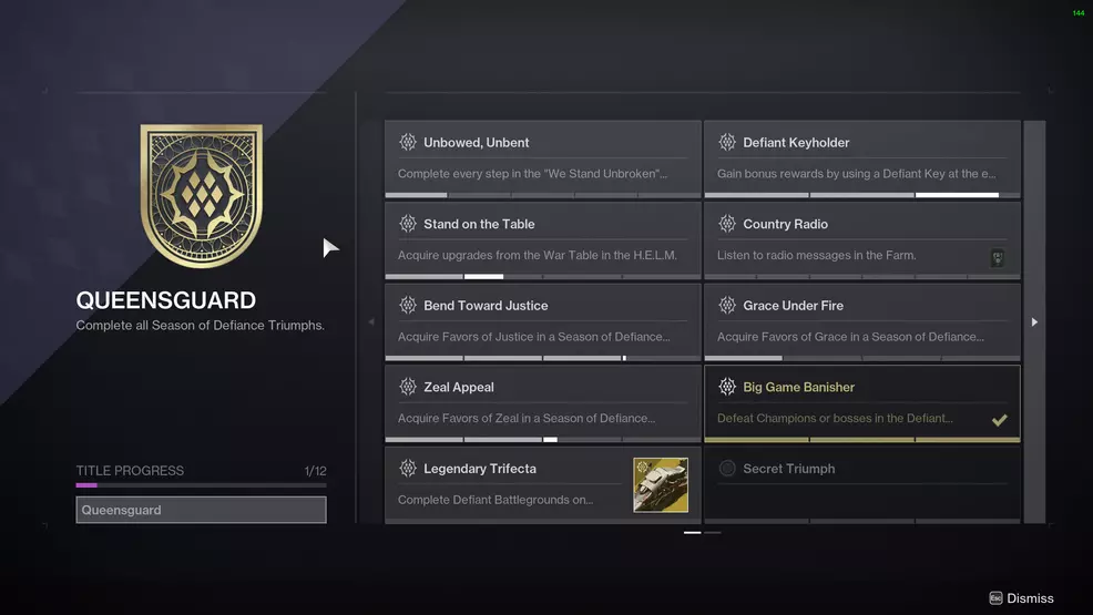 Queensguard Title Triumphs in Destiny 2