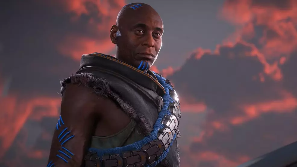 Actor Lance Reddick in his portrayal of Sylens in Horizon Forbidden West