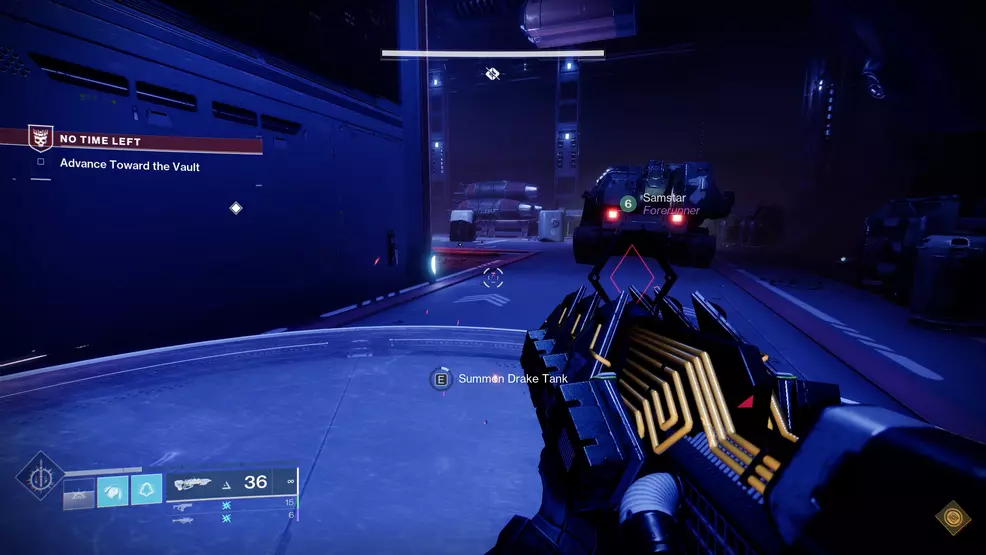 A Guardian driving a Drake Tank in No Time Left from Destiny 2: Lightfall