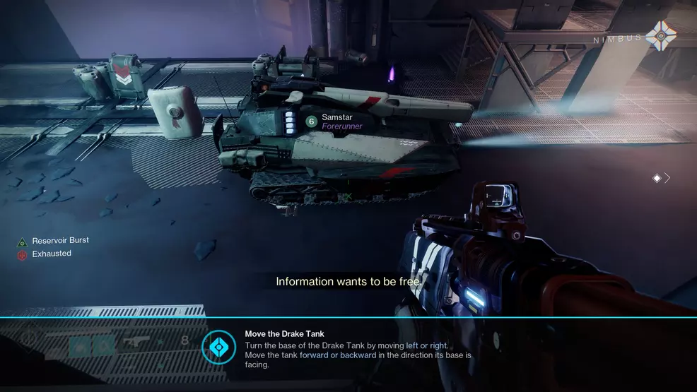 A Drake Tank in the No Time Left mission from Destiny 2: Lightfall