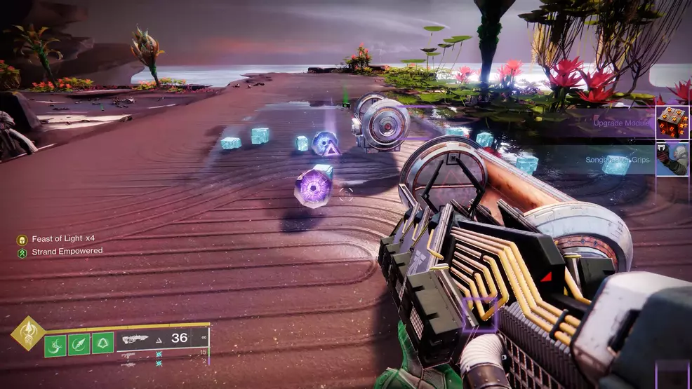 The rewards Guardians get spread across the ground after defeating the Inquisitor Mind