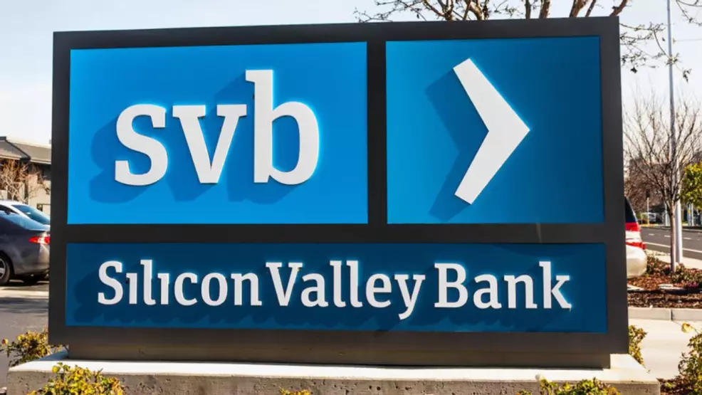 A Silicon Valley Bank sign