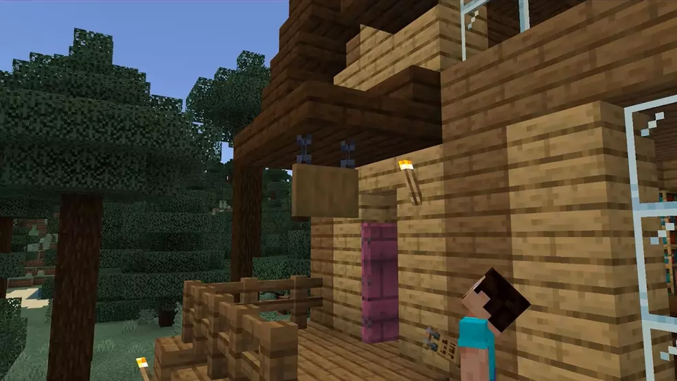 Hanging signs in Minecraft's Trails & Tales Update