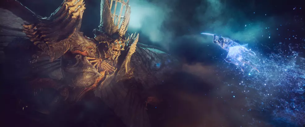 An image from the teaser trailer for Destiny 2: The Final Shape that shows Savathun