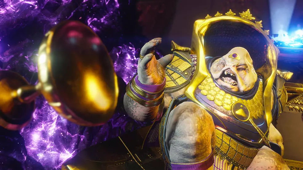 Emperor Calus from the Leviathan raid, reacting to his chalice being shot