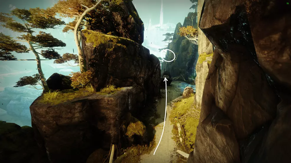 A thin path winds up the side of The Strand in the Dreaming City