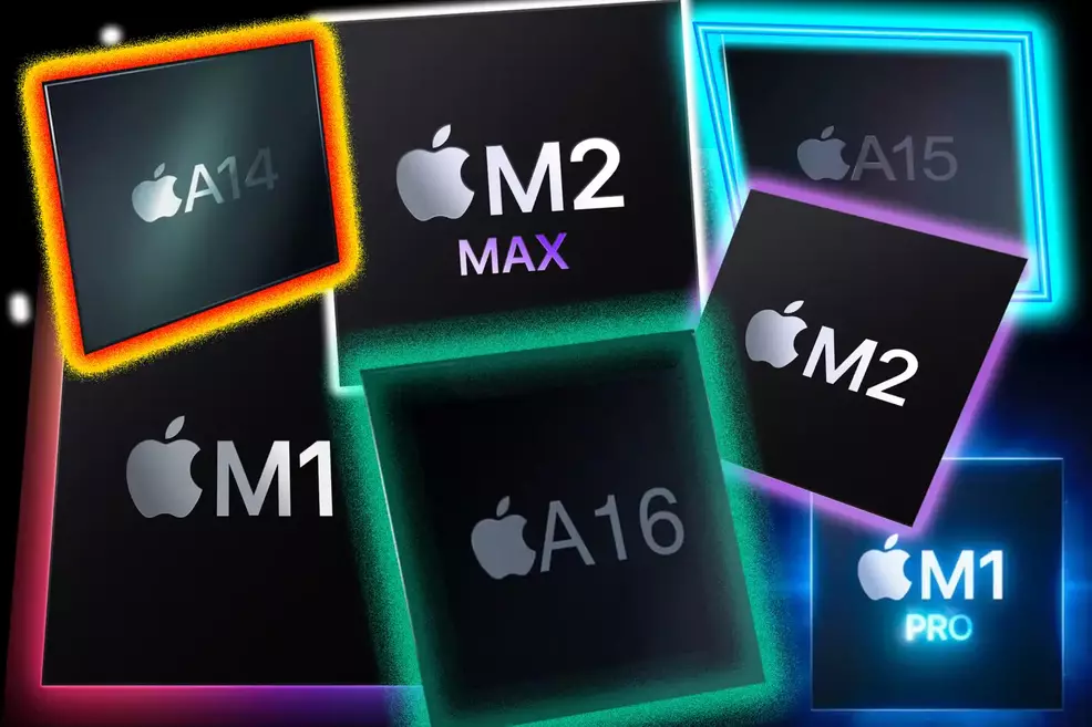 Screenshot of various Apple Silicon processors made with Arm technology.