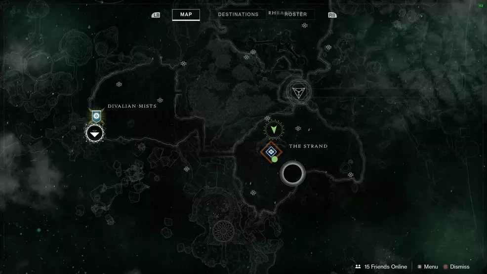 A map of The Strand in the Dreaming City