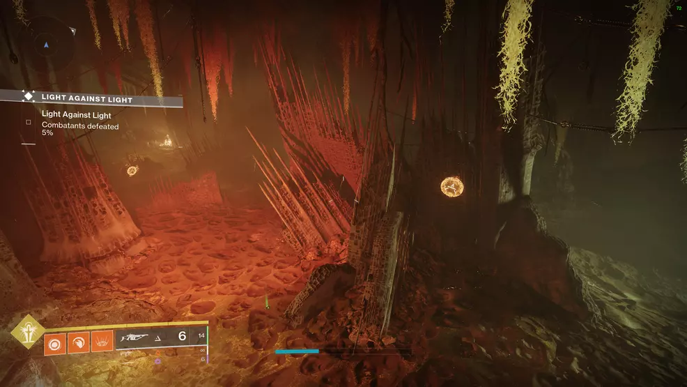 A couple of Hive runes on the walls of a Lost Sector