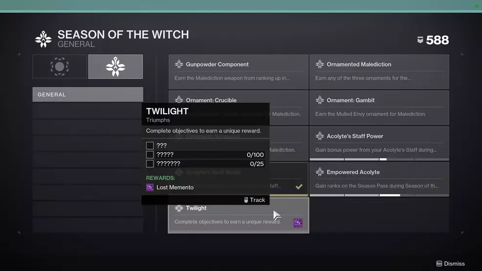 The Twilight Triumph in the Season of the Witch Triumph screen