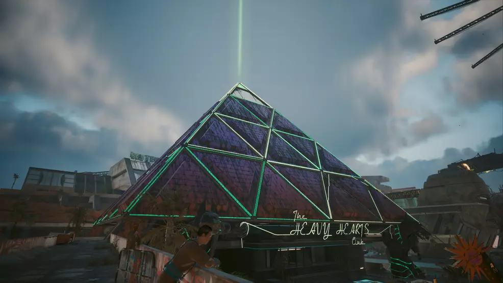 A shot of the Heavy Hearts Club from the upper walkway.