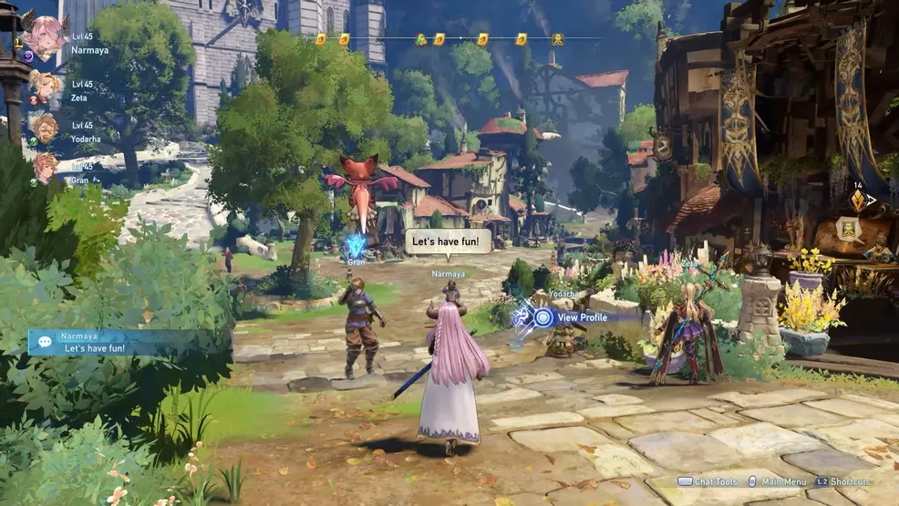 Players preparing for a quest in Granblue Fantasy: Relink