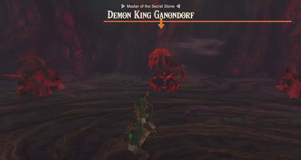 Image of Demon King Ganondorf's comically large health bar.