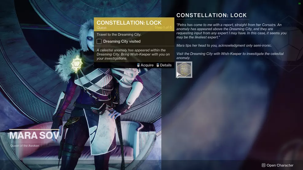 Mara Sov offering Constellation: Lock