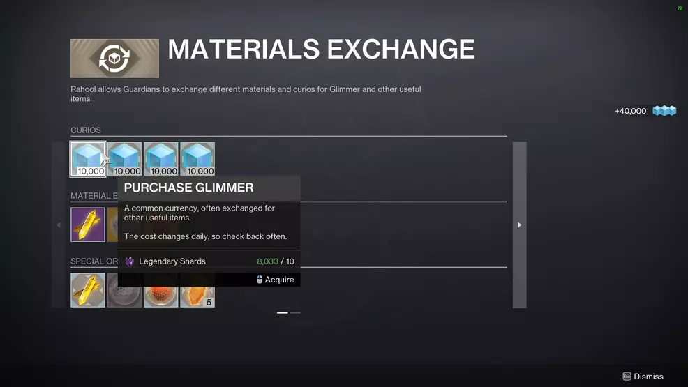 The material exchange at Rahool