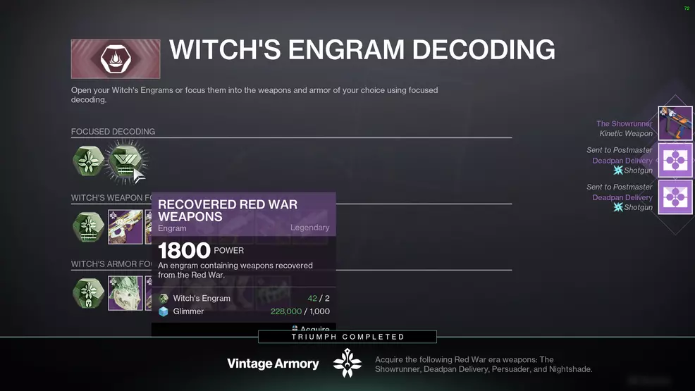 The Ritual Table showing one drop of The Showrunner