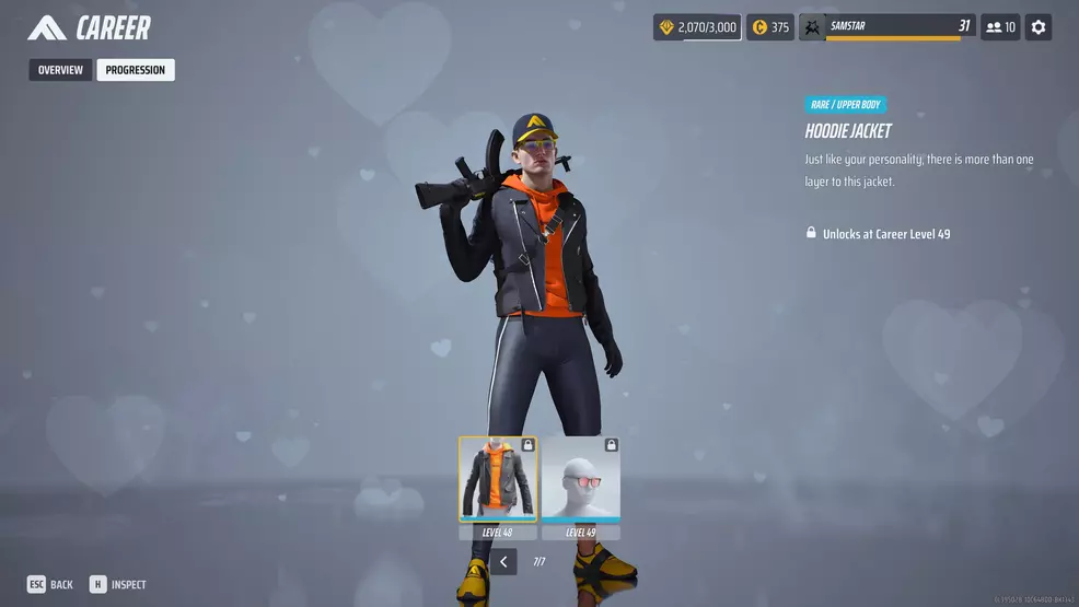 The Career Progression page in The Finals