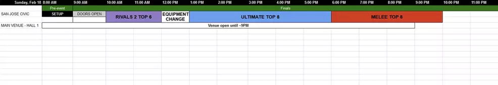 Genesis X schedule for Sunday, February 18, 2024