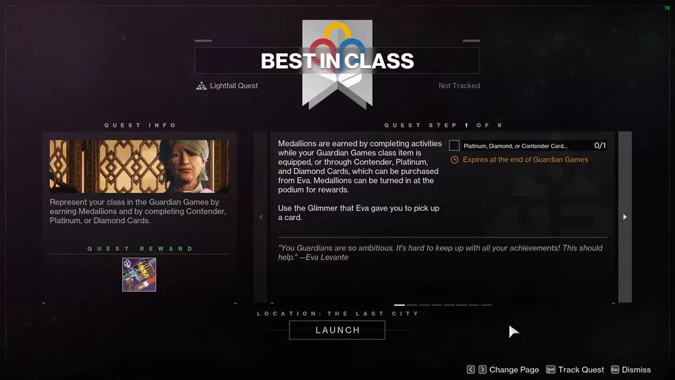 The first step in the Best in Class 2024 quest