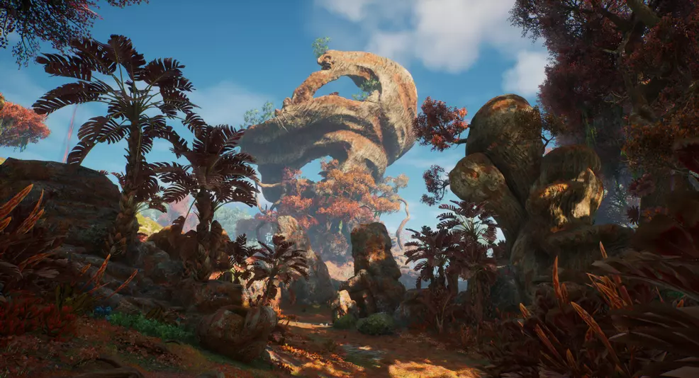 a screenshot showing off the alien environment in outcast a new beginning