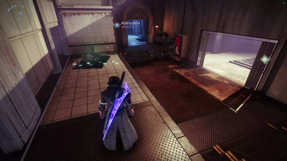 Archie's paw prints outside of Ada-1's room