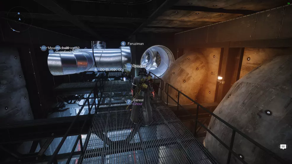 Looking at the circular vent in the Hangar
