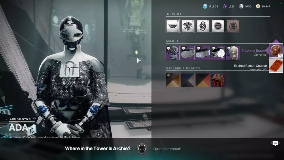 Ada-1 offers some rewards for finding Archie